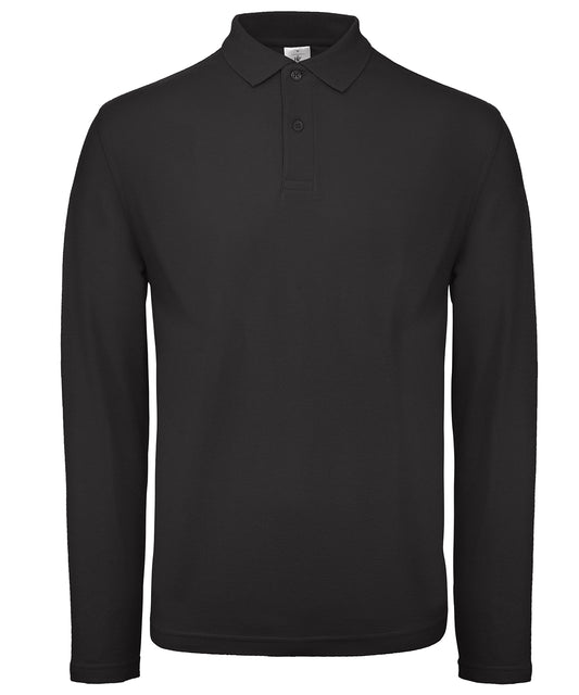 Personalised Polo Shirts - Black B&C Collection B&C ID.001 LSL