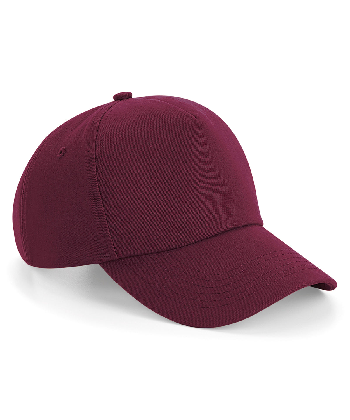 Personalised Caps - Burgundy Beechfield Authentic 5-panel cap