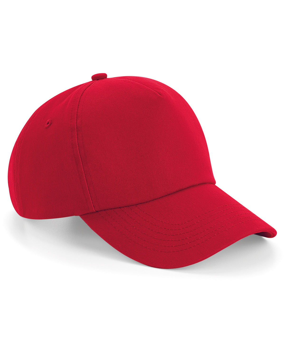 Personalised Caps - Mid Red Beechfield Authentic 5-panel cap