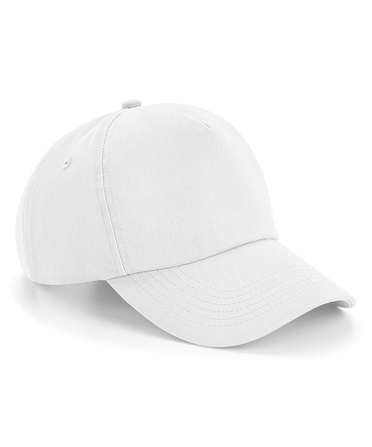 Personalised Caps - White Beechfield Authentic 5-panel cap