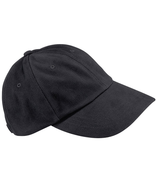 Personalised Caps - Black Beechfield Low-profile heavy brushed cotton cap