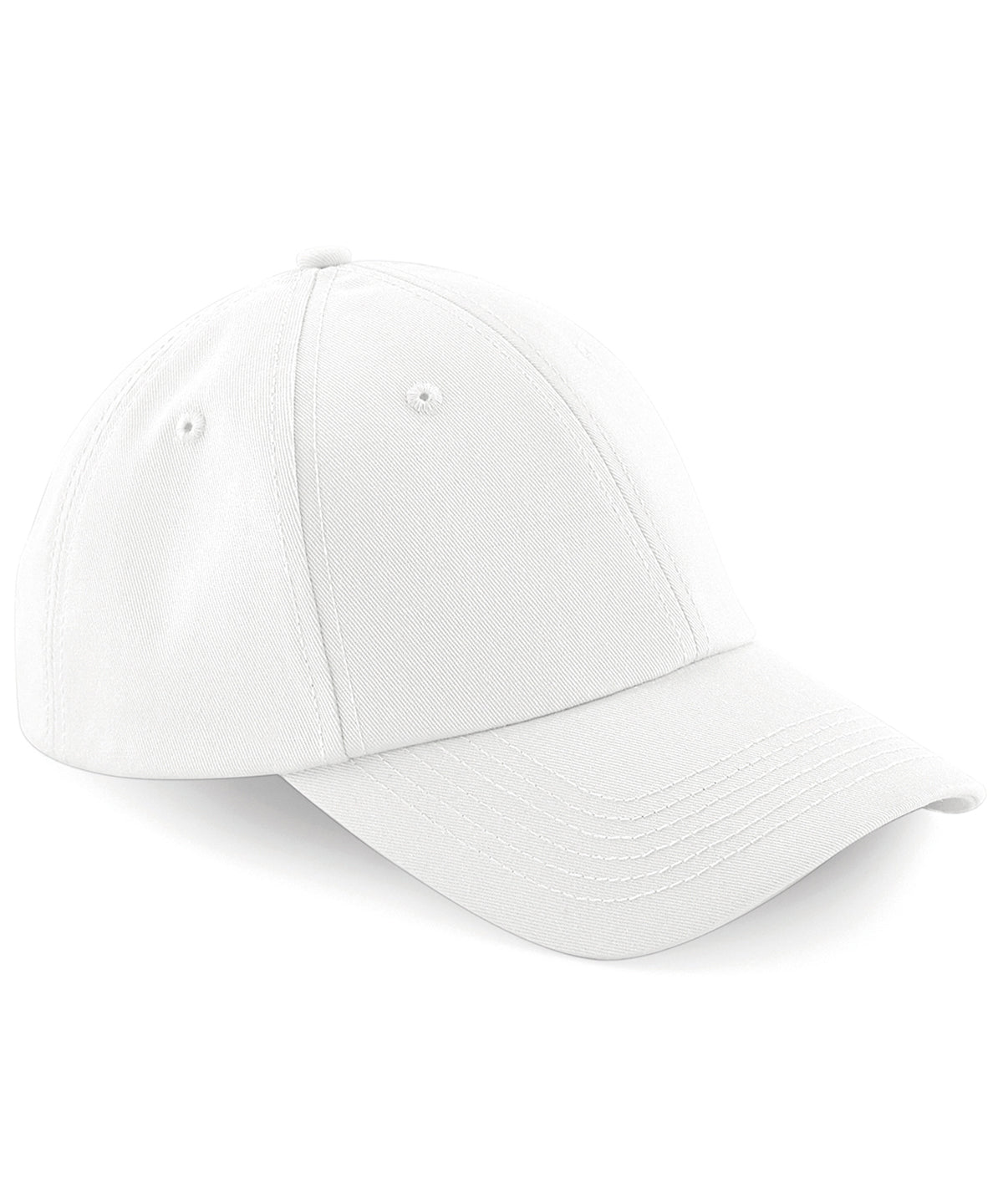 Personalised Caps - White Beechfield Authentic baseball cap