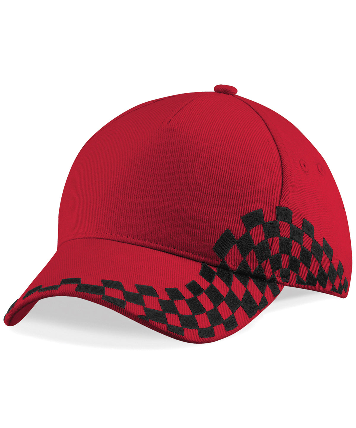 Personalised Caps - Mid Red Beechfield Grand Prix cap