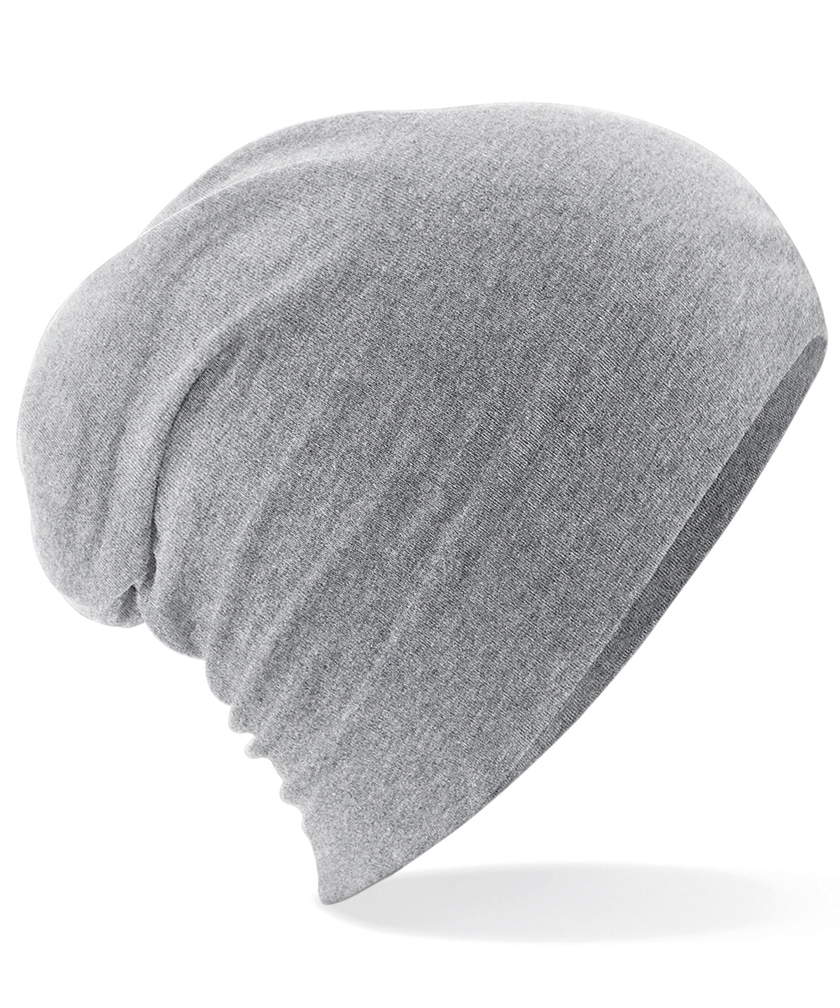 Personalised Hats - Heather Grey Beechfield Hemsedal cotton slouch beanie