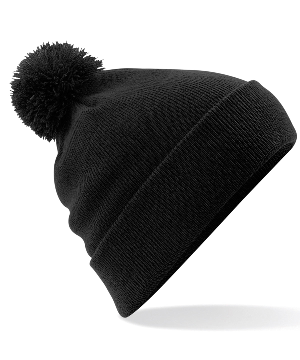 Personalised Hats - Black Beechfield Original pom pom beanie
