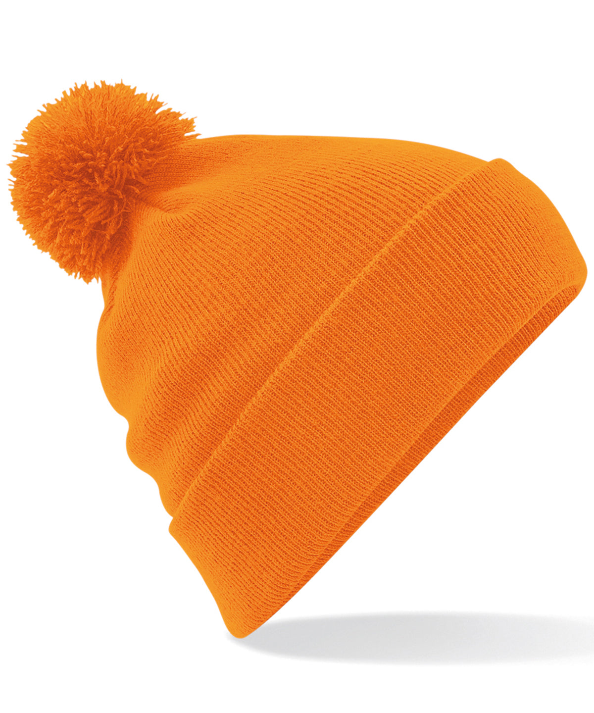 Personalised Hats - Mid Orange Beechfield Original pom pom beanie