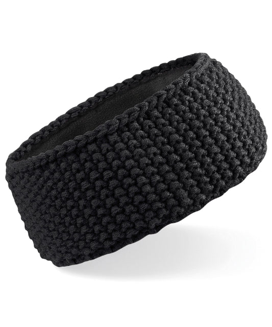Personalised Headbands - Black Beechfield Slopeside waffle headband