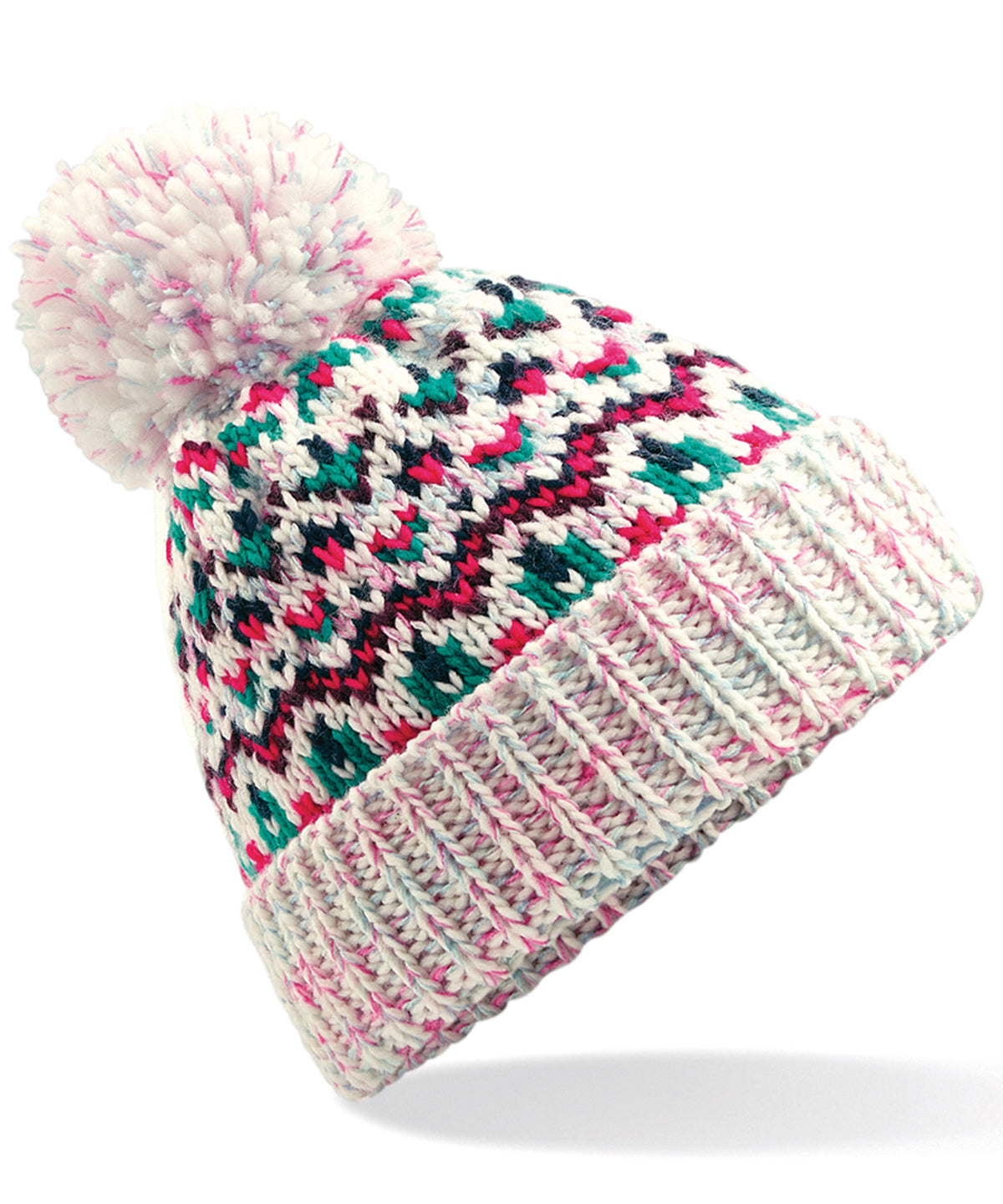 Personalised Hats - Multicolour Beechfield Blizzard bobble beanie