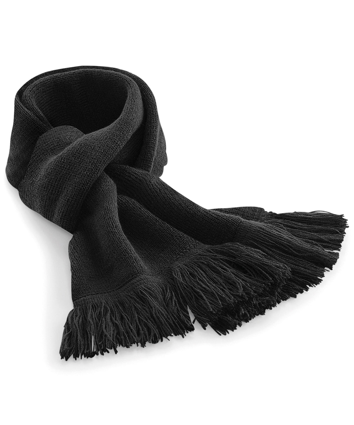 Personalised Scarves - Black Beechfield Classic knitted scarf