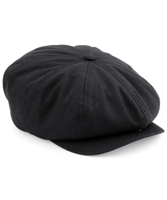 Personalised Caps - Black Beechfield Newsboy cap