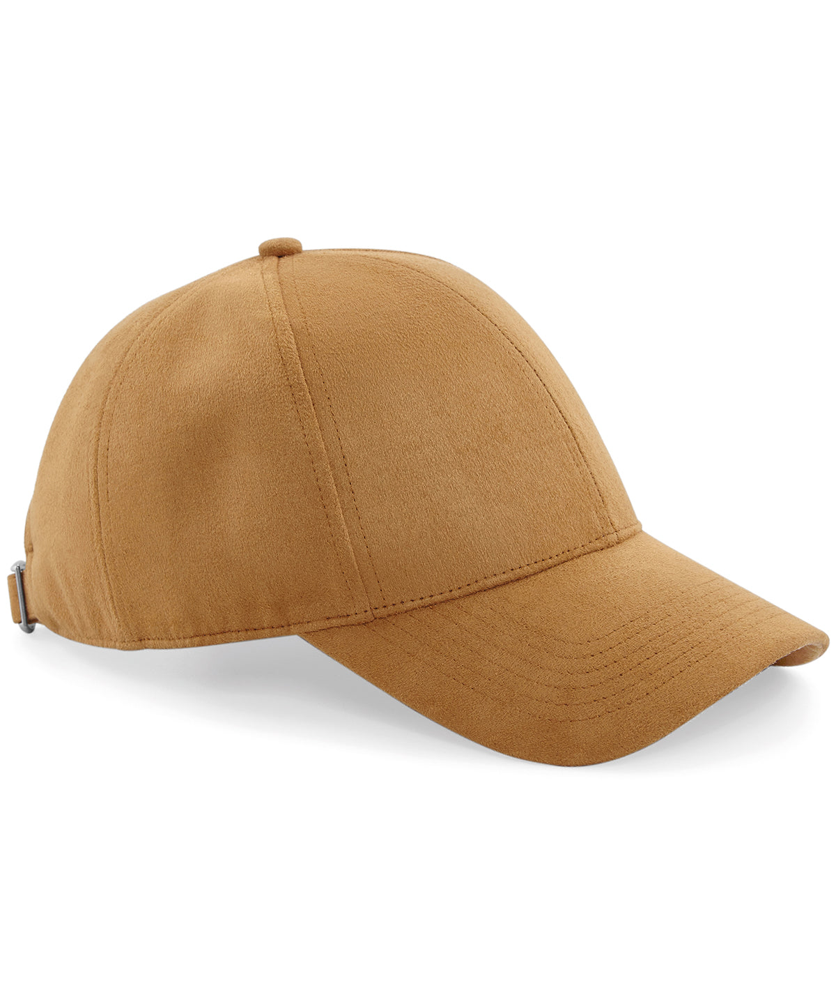 Personalised Caps - Light Brown Beechfield Faux suede 6-panel cap