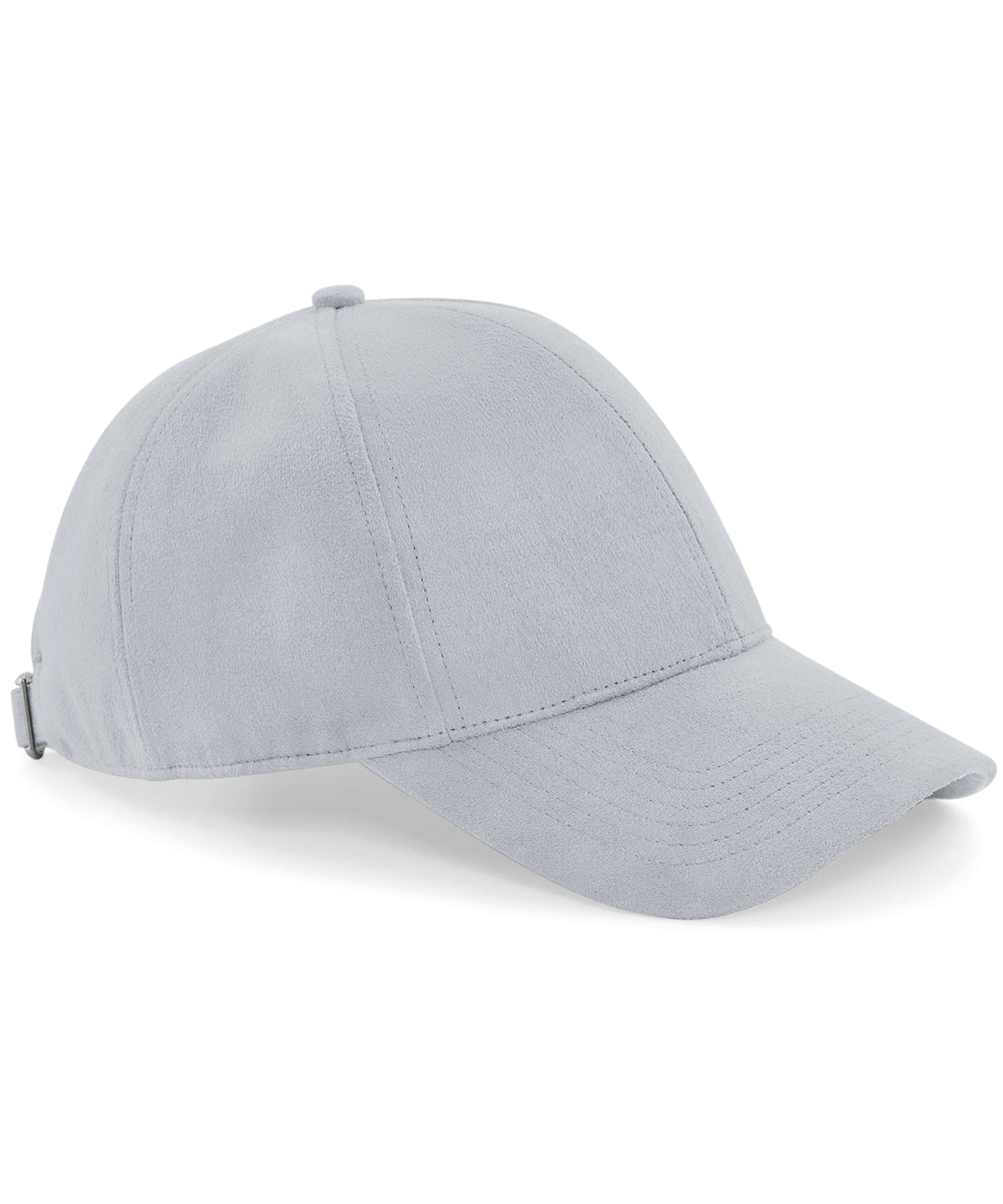 Personalised Caps - Light Grey Beechfield Faux suede 6-panel cap