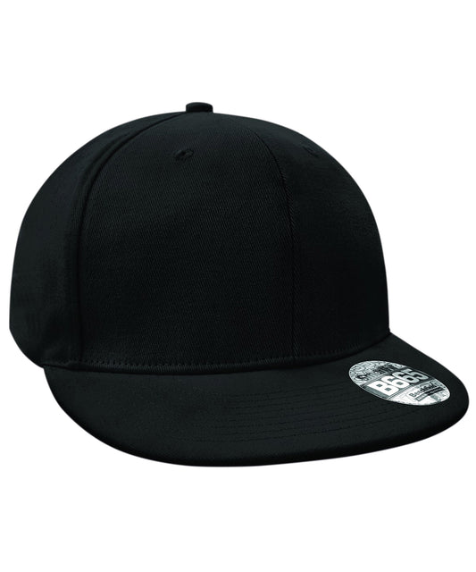 Personalised Caps - Black Beechfield Pro-stretch flat peak cap