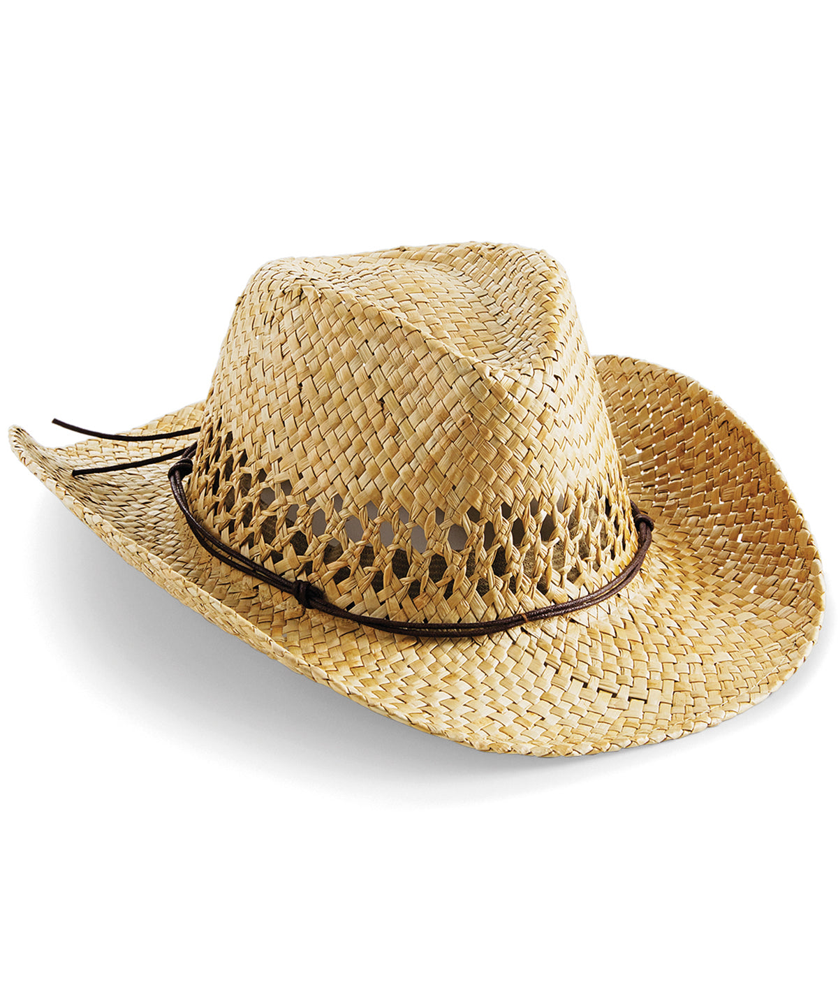 Personalised Hats - Natural Beechfield Straw cowboy hat
