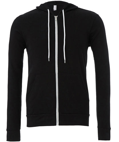 Personalised Hoodies - Navy Bella Canvas Unisex polycotton fleece full-zip hoodie