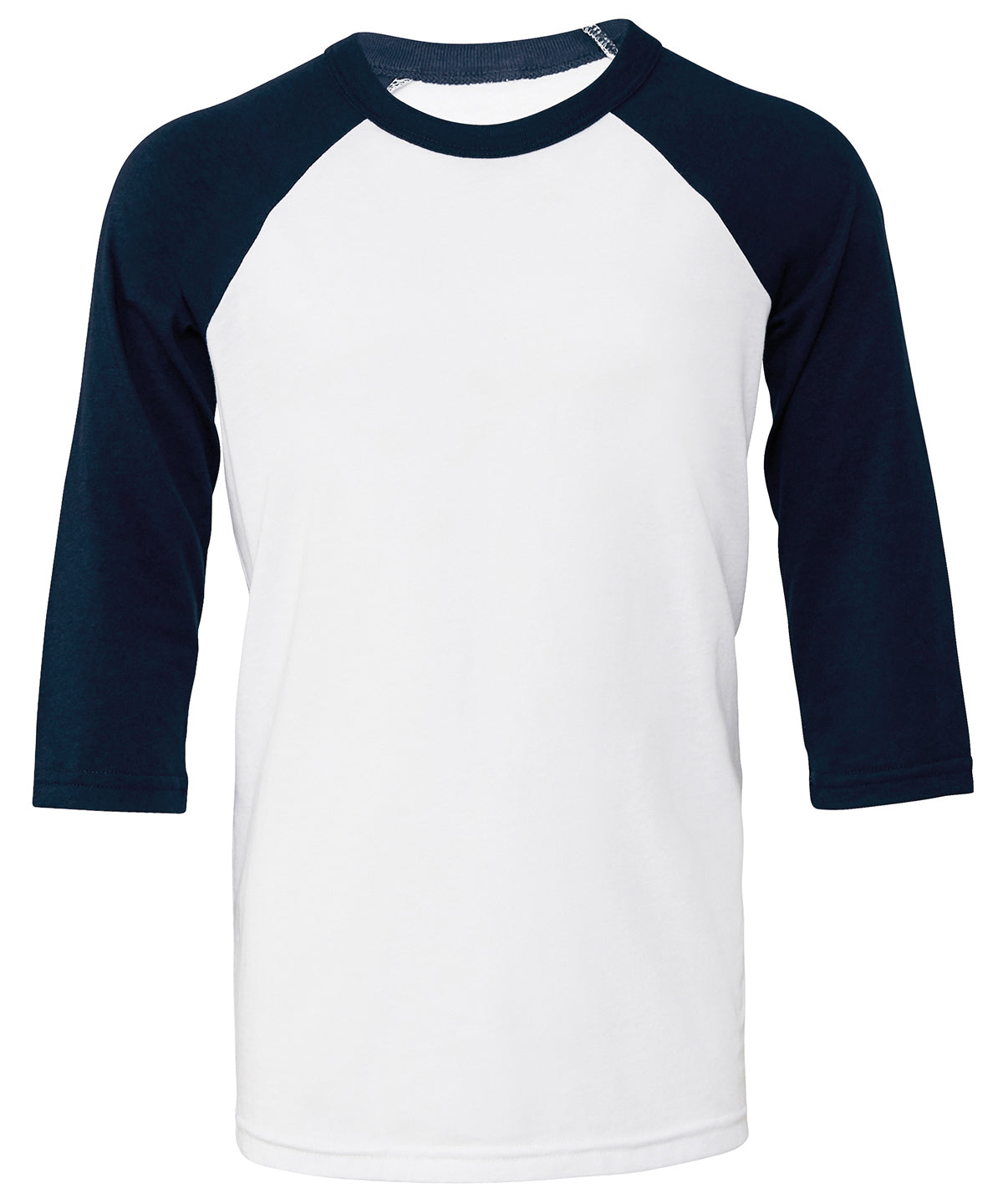 Personalised T-Shirts - White Bella Canvas Youth ¾ sleeve baseball tee