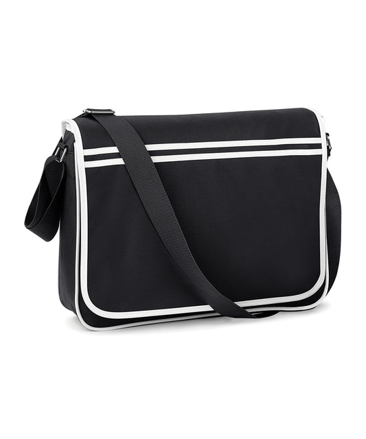 Personalised Bags - Black Bagbase Retro messenger