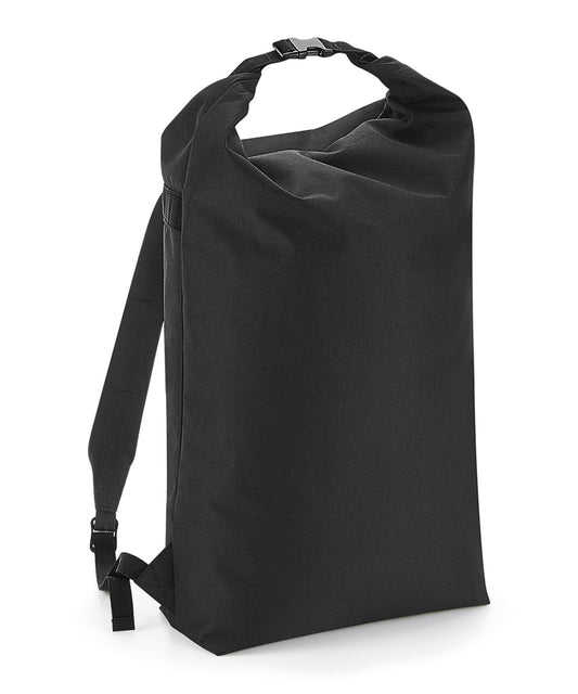 Personalised Bags - Black Bagbase Icon roll-top backpack