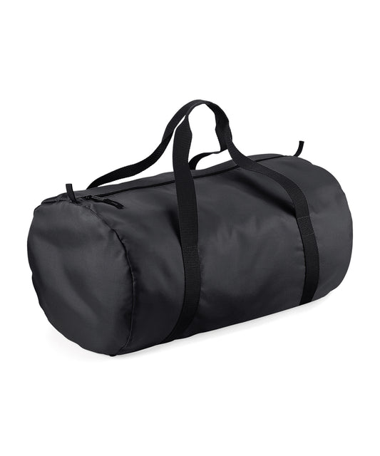 Personalised Bags - Black Bagbase Packaway barrel bag