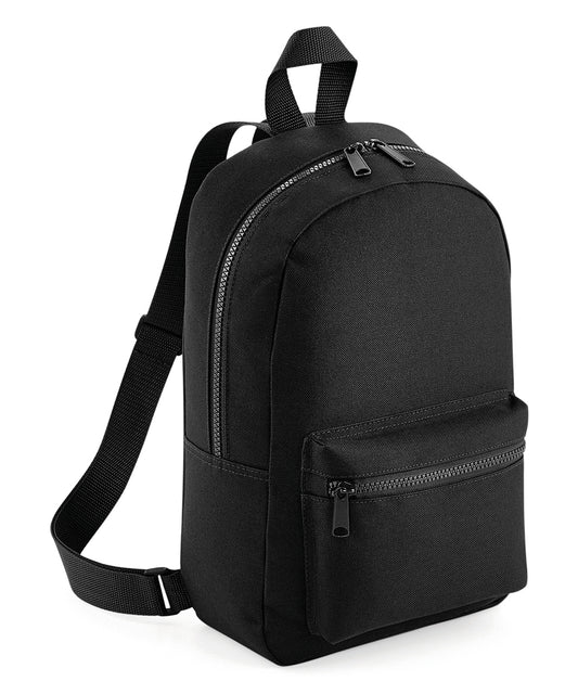 Personalised Bags - Black Bagbase Mini essential fashion backpack