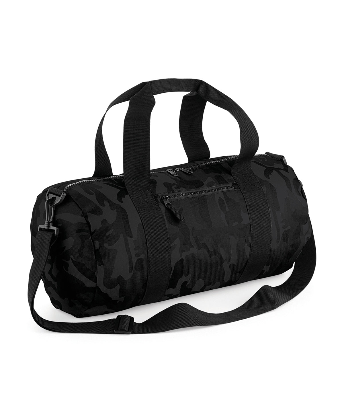 Personalised Bags - Black Bagbase Camo barrel bag
