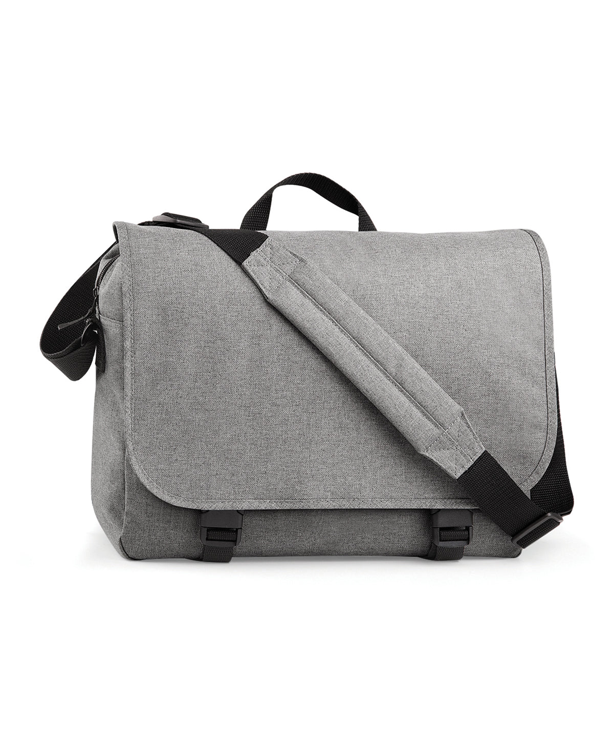 Personalised Bags - Heather Grey Bagbase Two-tone digital messenger