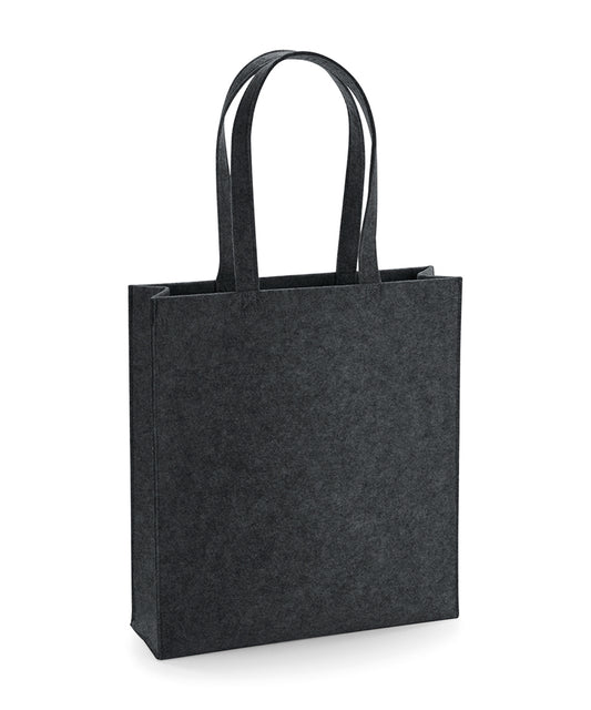 Personalised Bags - Dark Grey Bagbase Felt tote bag
