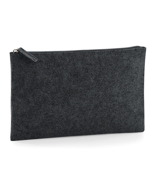 Personalised Bags - Dark Grey Bagbase Felt accessory pouch