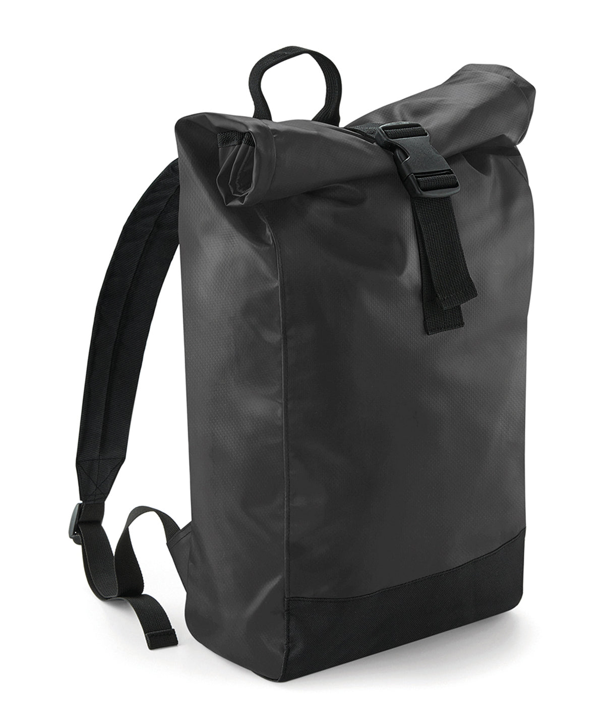 Personalised Bags - Black Bagbase Tarp roll-top backpack