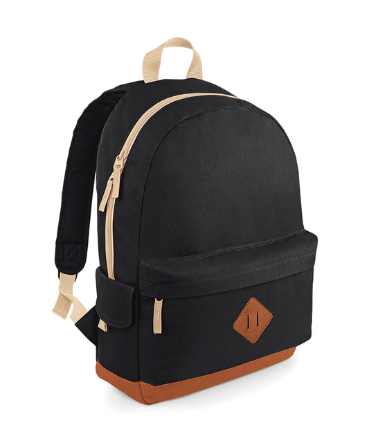 Personalised Bags - Black Bagbase Heritage backpack