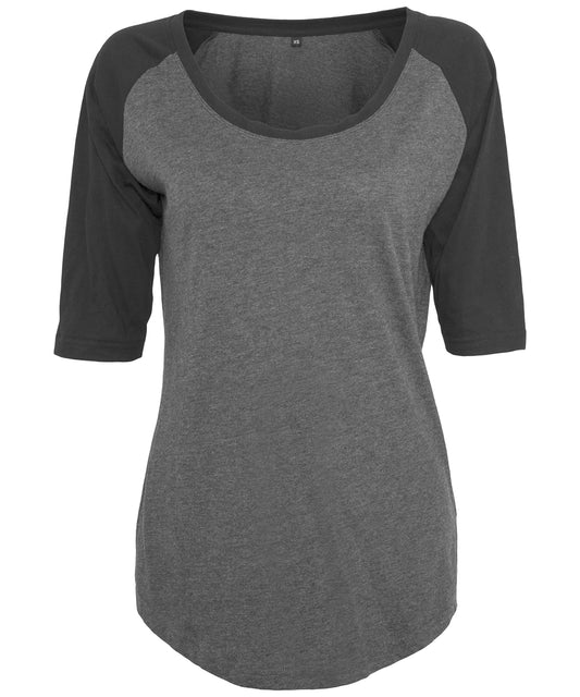 Personalised T-Shirts - Build Your Brand Women's ¾ contrast raglan tee