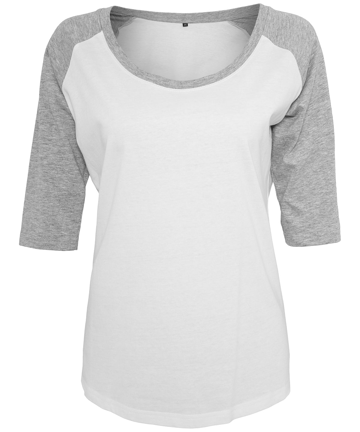 Personalised T-Shirts - Dark Grey Build Your Brand Women's ¾ contrast raglan tee