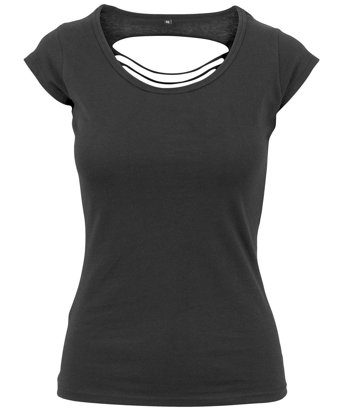 Personalised T-Shirts - Black Build Your Brand Women's back cut tee