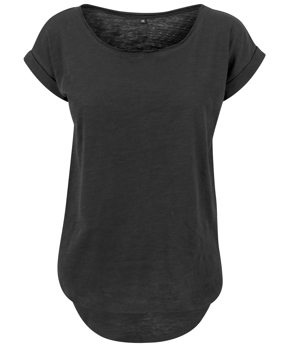Personalised T-Shirts - Black Build Your Brand Women's long slub tee