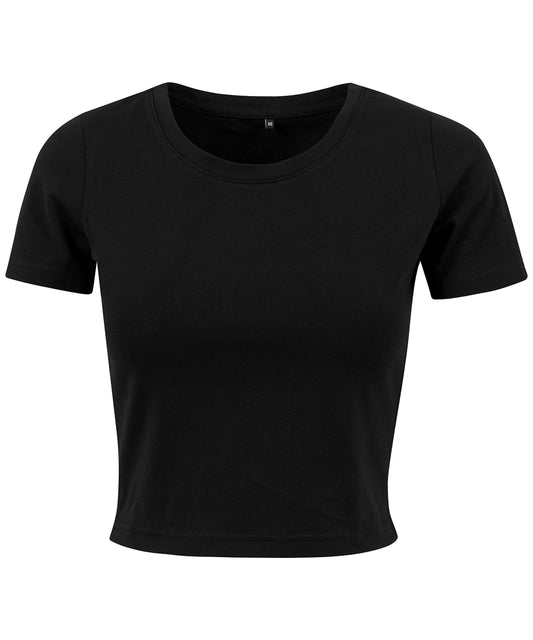 Personalised T-Shirts - Black Build Your Brand Women's cropped tee