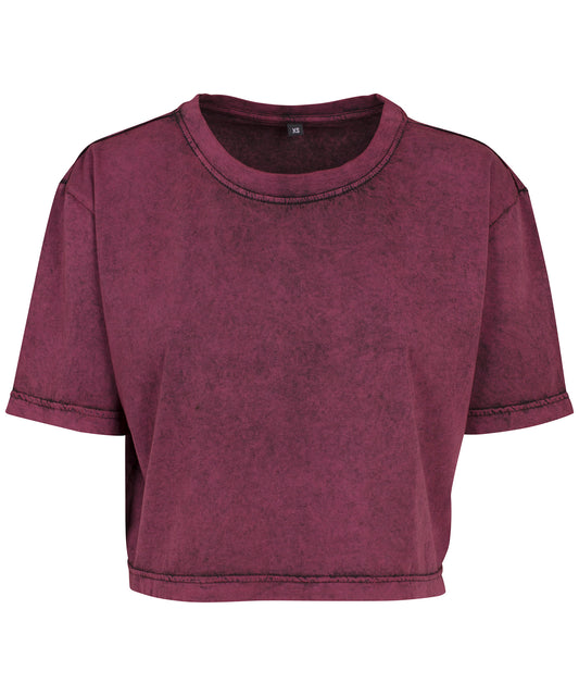 Personalised T-Shirts - Build Your Brand Women's acid washed cropped tee