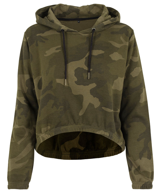 Personalised Hoodies - Build Your Brand Women's camo cropped hoodie