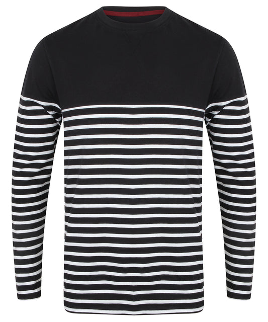 Personalised T-Shirts - Stripes Front Row Long sleeve Breton striped T