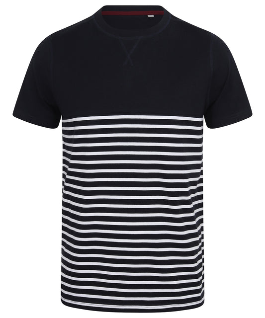 Personalised T-Shirts - Stripes Front Row Short-sleeved Breton T