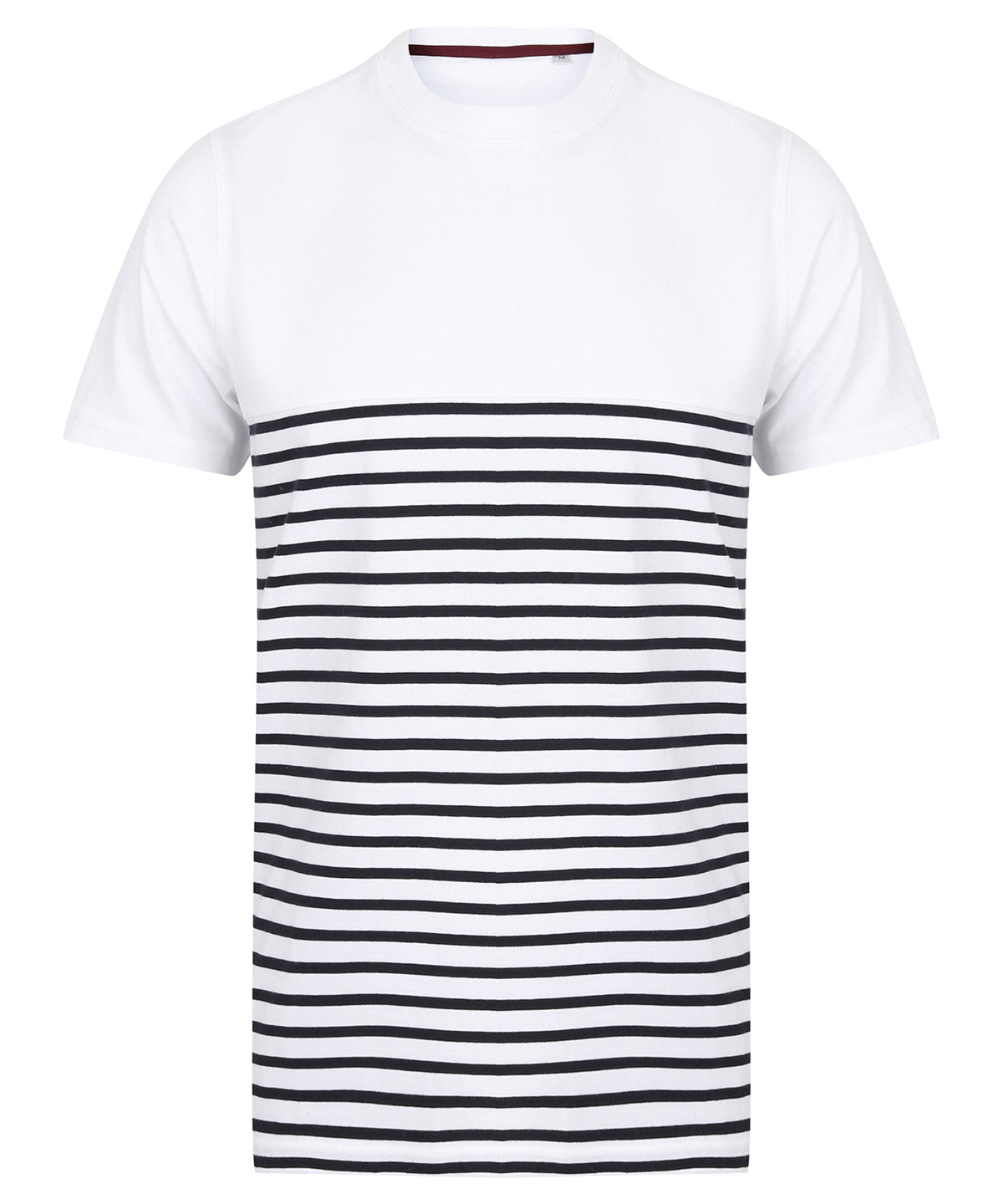 Personalised T-Shirts - Stripes Front Row Short-sleeved Breton T
