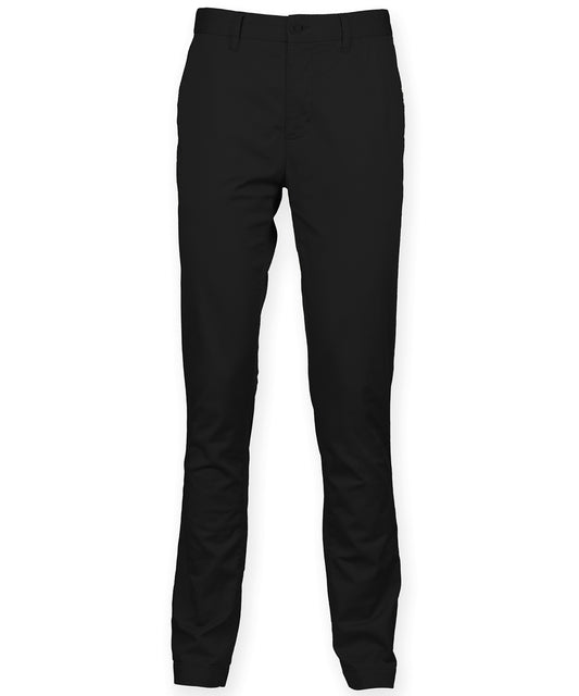 Personalised Trousers - Black Front Row Stretch chinos