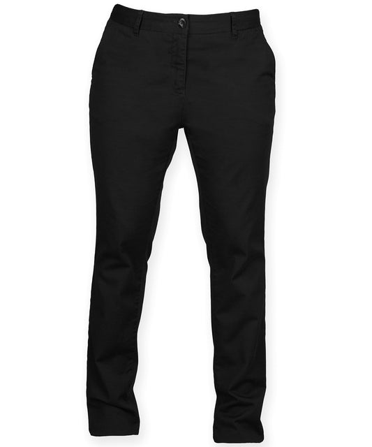 Personalised Trousers - Black Front Row Women's stretch chinos