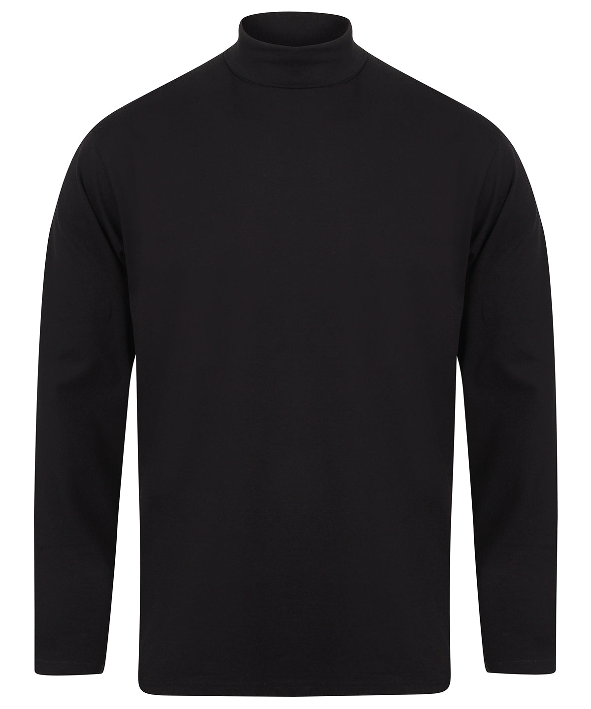 Personalised Sweatshirts - Black Henbury Long sleeve roll neck top