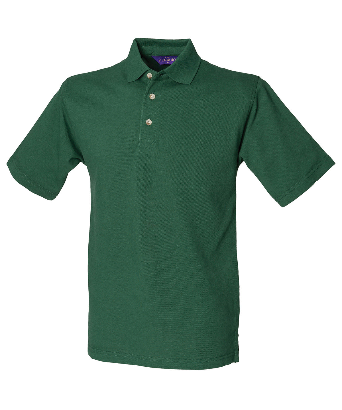 Personalised Polo Shirts - Black Henbury Classic cotton piqué polo with stand-up collar