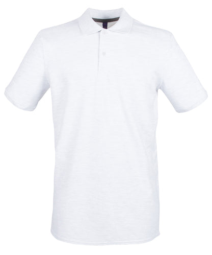 Personalised Polo Shirts - Light Grey Henbury Micro-fine piqué polo shirt