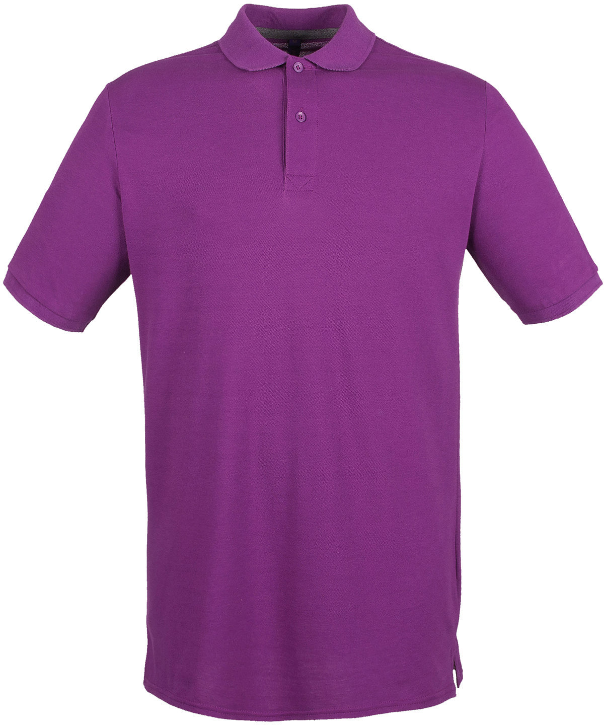 Personalised Polo Shirts - Mid Purple Henbury Micro-fine piqué polo shirt