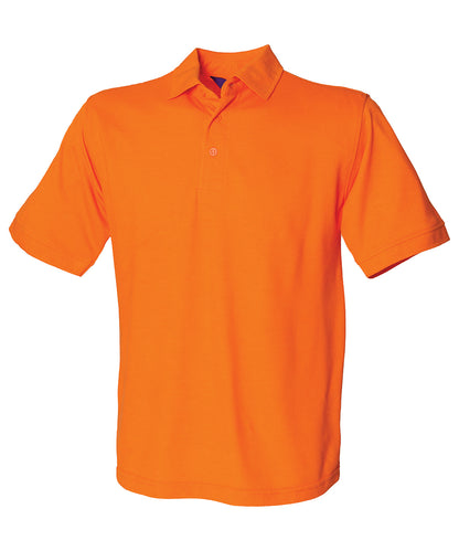 Personalised Polo Shirts - Mid Red Henbury 65/35 Classic piqué polo shirt