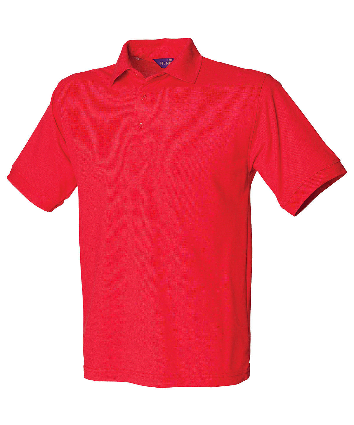 Personalised Polo Shirts - Mid Red Henbury 65/35 Classic piqué polo shirt