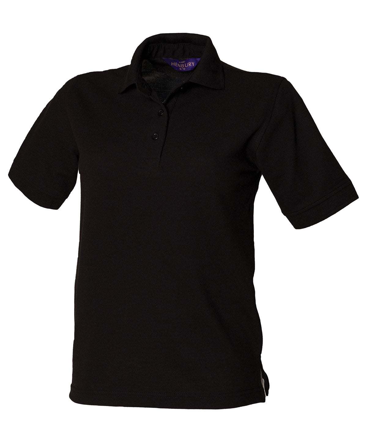 Personalised Polo Shirts - Black Henbury Women's 65/35 polo shirt