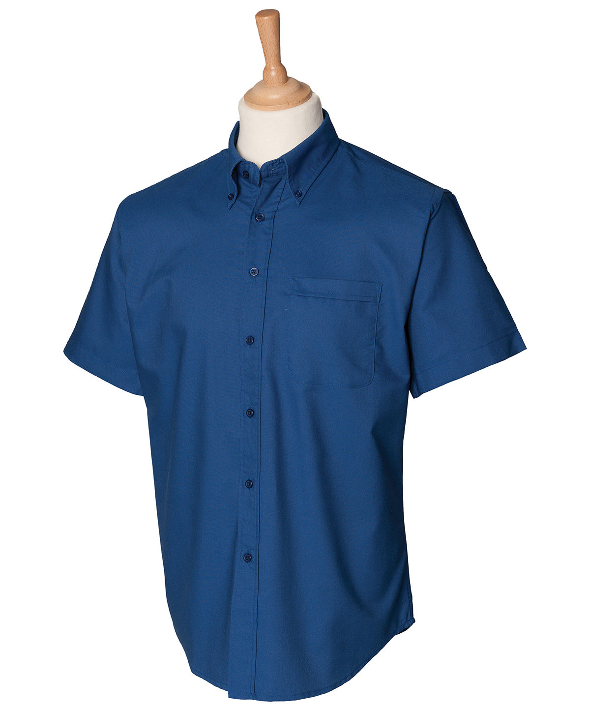 Personalised Shirts - Light Blue Henbury Short sleeve classic Oxford shirt